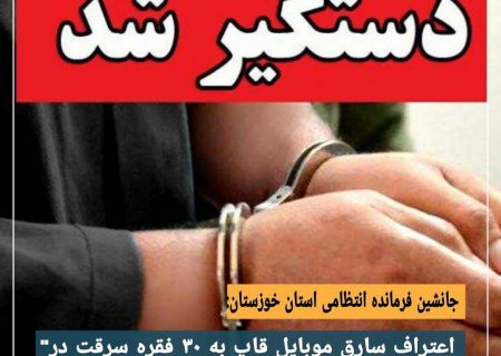 اعتراف سارق موبايل قاپ به ۳۰ فقره سرقت در دزفول